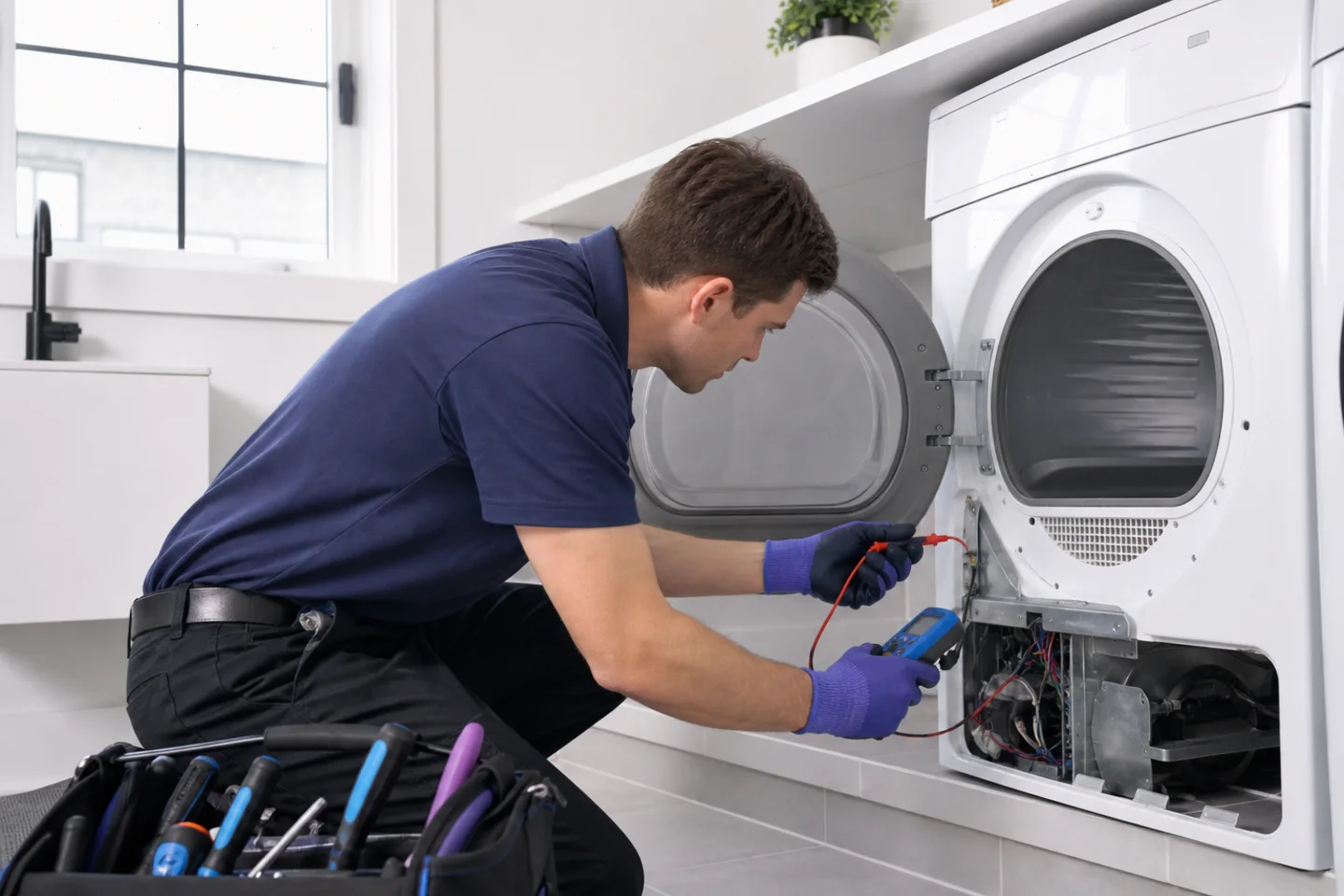 Toronto dryer repair for no heat, long cycles, noise and drum problems